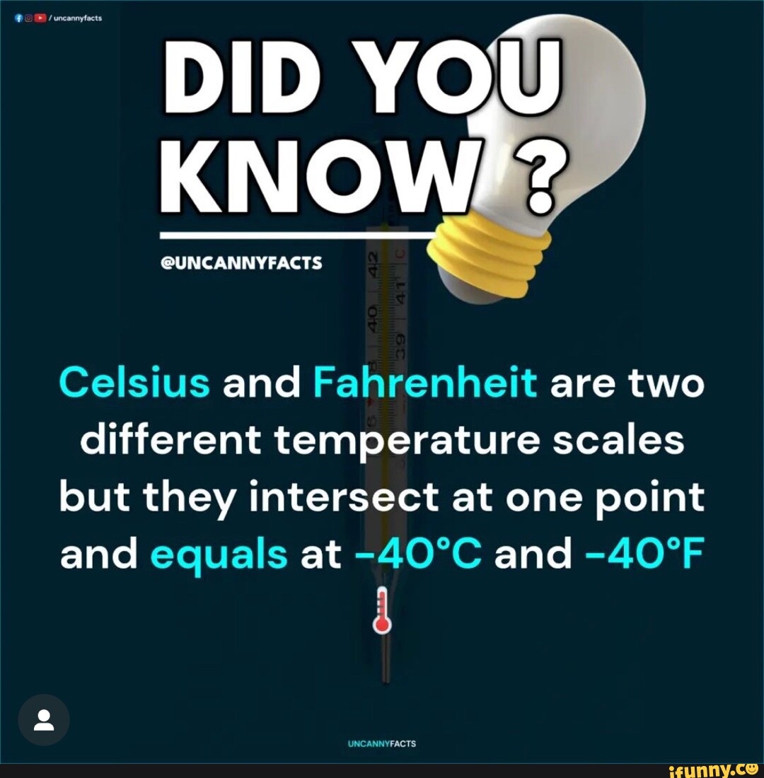 Did You Know Celsius And Fahrenheit Are Two Different Temperature Did You Know Celsius And Fahrenheit Are Two Different Temperature