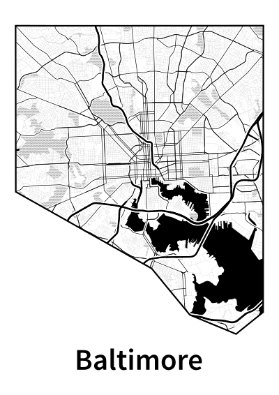 Map Of Baltimore Matthew Petroff Map Of Baltimore Matthew Petroff