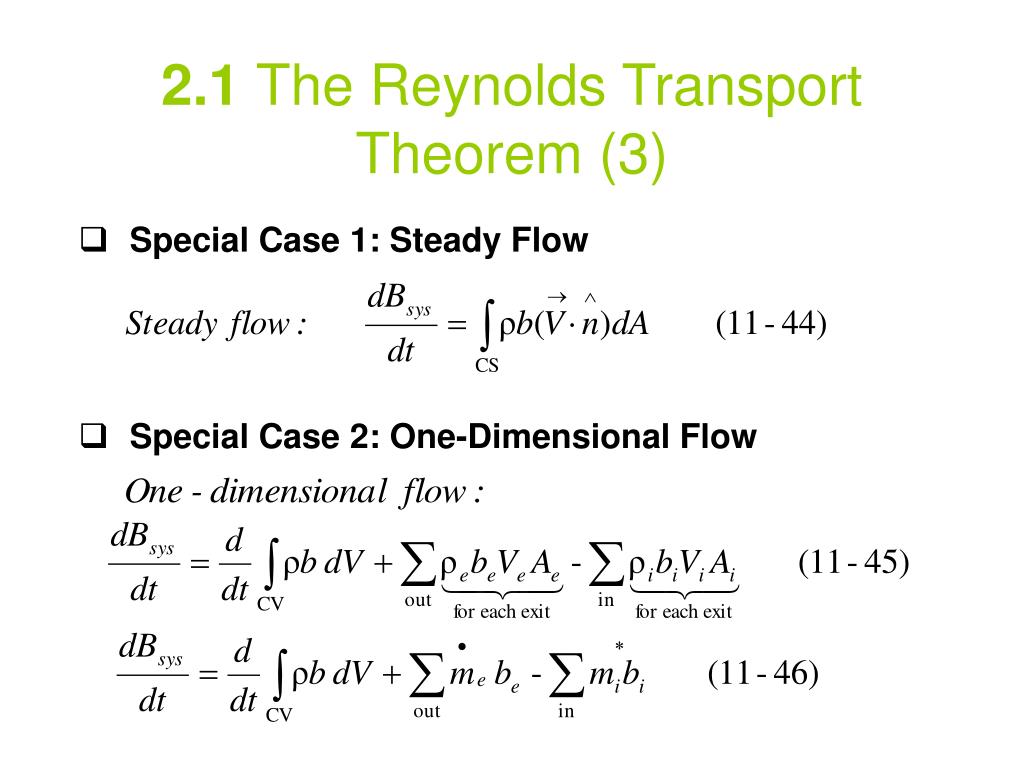 Ppt Chapter 2 Reynolds Transport Theorem Rtt Powerpoint Ppt Chapter 2 Reynolds Transport Theorem Rtt Powerpoint