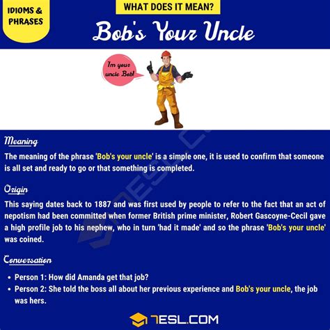 What Is The Meaning Of Bob S Your Uncle Question About English What Is The Meaning Of Bob S Your Uncle Question About English